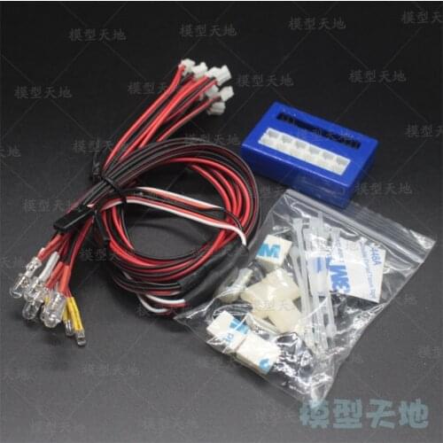 GT power RC Car lighting 12 LED Flashing lighting Light Wire System 2 PPM FM FS 2.4G kit BRAKE + HEADLIGHT + SIGNAL