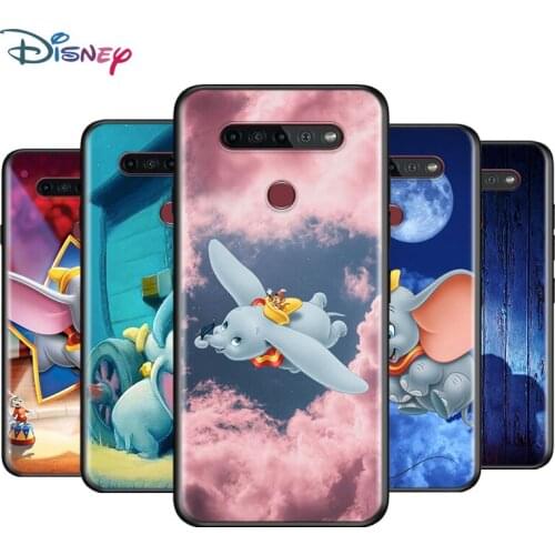 Black Soft Cute Baby Dumbo For LG K92 K62 K52 K42 K31 K22 K71 K61 K51S K41S K30 K20 G8 G8S G8X ThinQ Phone Case