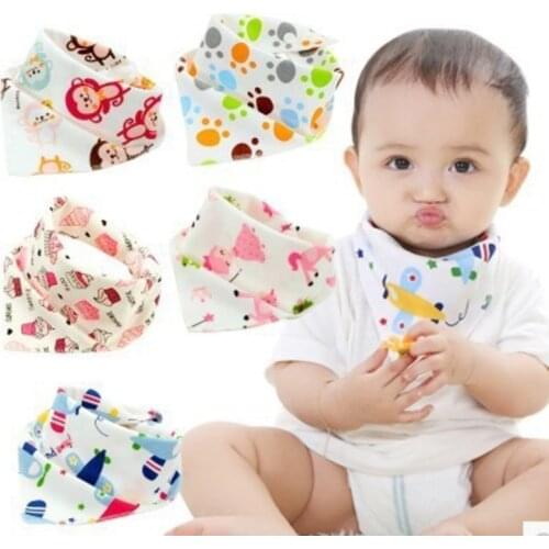 Baby Bibs Cotton Baby Feeding Apron Triangle Bib Girls Boys Cartoon Feeding Scarf Bib Collar Bib Burp Cloth Bandana Saliva Towel