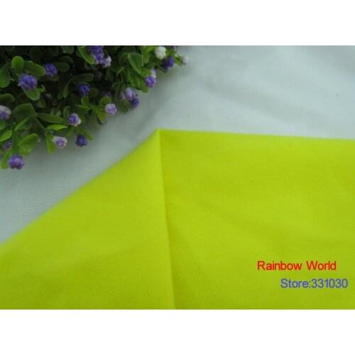 9801# Yellow Color Loop Fleece fabric can stick by Magic tape/DIY patchwork Stuffed toys sofa brushed velboa velvet(10 pieces)