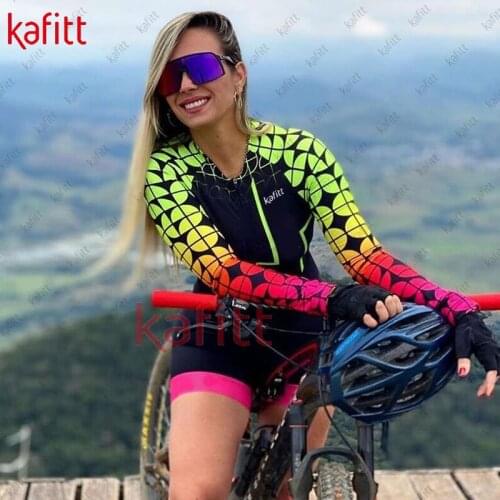 Kafitt Shorts Sets Camisa Ciclismo Feminina Set Of Clothes Fashion Girl Sexy Tights Jumpsuit Ladies Sweatshirt Suit Triathlon