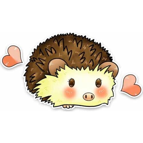 Hot Sell Personality Hedgehog Car Sticke Accessories Vinyl PVC 17cm*9cm Motorcycle Waterproof Reflective Car Window Decal
