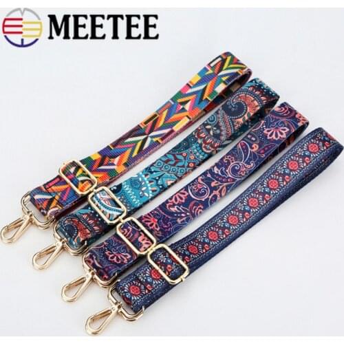 Meetee New 3.8cm Width Colorful Shoulder Belts Replacement Handbag Straps Gold,silver,gun Black Buckle DIY Bag Part Accessories