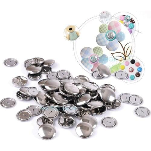10pcs Set/Lot Metal Self Cover Buttons Bread Shape Round Fabric Cloth Buttons Handmade Fabric Cover Button Craft DIY Accessories