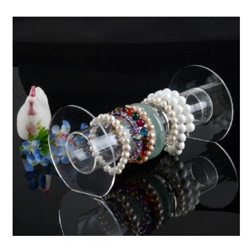 MOODPC Free Shipping 2pcs 21*10.5cm Clear Organic Glass/Acylic Bracelet Display Stand Holder,Fashion Jewelry Display