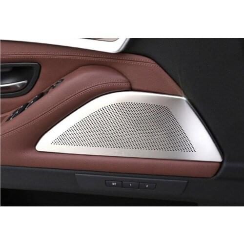 Aluminum alloy Door Stereo Speaker Cover Trim For BMW 5 Series f10 520 525li 528 2011-2016 Car Styling Accessories 2pcs/set