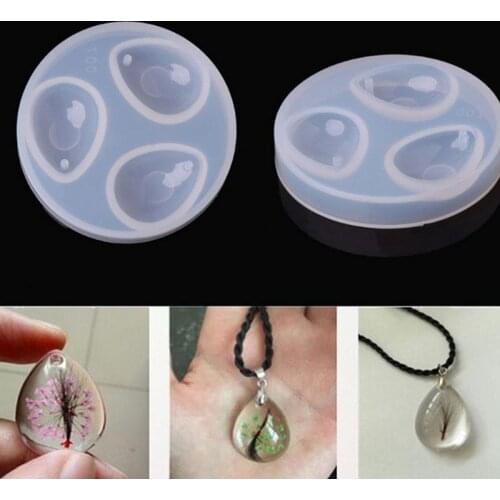 New DIY Silicone Pendant Water Drop Gem Mold Resin Casing Craft Making Tool Jewelry