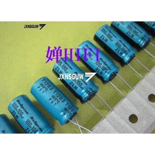 20PCS NEW RUBYCON ZLH 100V100UF 10X20MM Blue Aluminum electrolytic capacitors 100uF/100v 105 degrees 100UF 100V