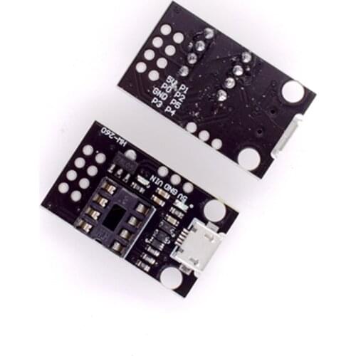 ATTINY85-20PU DIP-8 Feet in-Line Pluggable For ATtiny13A/ATtiny25/ATtiny45/ATtiny85 Programming Editor Micro Usb Power Connector