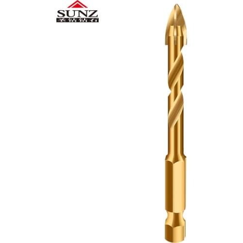 SHENGZUAN thread triangular wall tile marble glass drill bit golden concrete bit