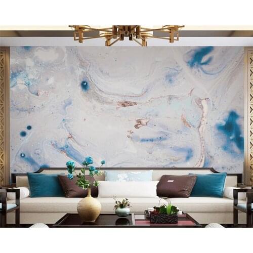 Modern photo mural wallpaper restaurant cafe bedroom blue dream simple marble pattern 3D wall covering decoration poster sticker