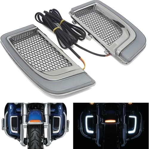 Motorcycle LED Fairing Lower Grills Light For Harley Touring 14-19 CVO Street Glide Electra Road Glide Ultra FLHTK Ultra Limited