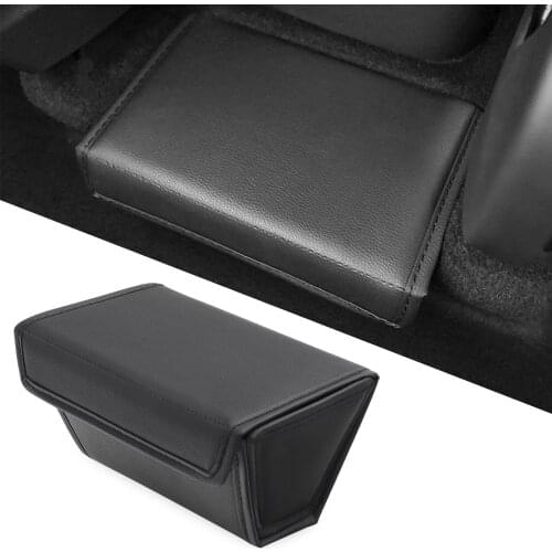 Tesla Model Y Leather Back Seat Under Storage Box Increase Space Waterproof Durable Velcro Organizer Box For Tesla Model Y