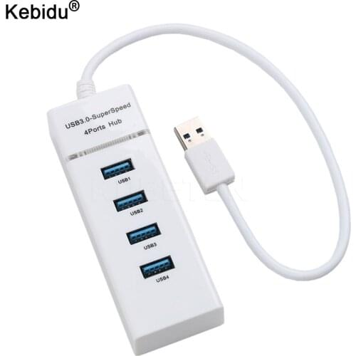 Kebidu 4 ports High Speed HUBs Hi-Speed 4 Port USB 3.0 Multi HUB Splitter Expansion For Desktop PC Laptop Adapter USB HUB