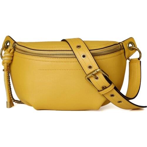 Newest Genuine Leather Women Chest Bag 2021 Luxury Designer Ladies Messenger Bags High Quality Female Shoulder Bag Waist Packs