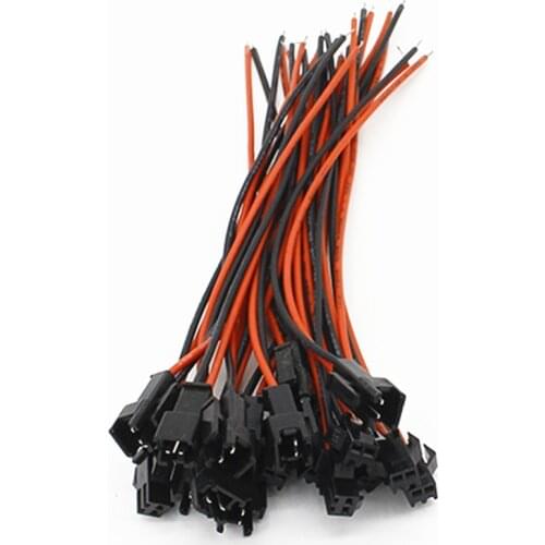 10Pairs 15cm Long JST SM 2Pins Plug Male to Female Wire Connector