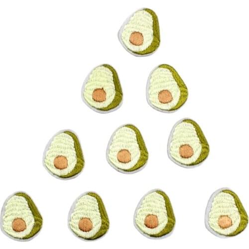 10pcs Embroidered Fruits Patch Mini Cartoon Avocado Stickers Small Garments Patches DIY Jeans School Bags Shoes Hats Pants Badge