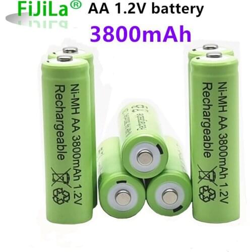 100% Original AA 3800 mAh 1.2 V Quality rechargeable battery AA 3800 mAh Ni-MH rechargeable 1.2 V 2A battery
