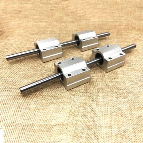 2pcs 8* 300mm/400mm/500mm & 4pcs SC8UU hardened rod rail shaft linear bearing Block for 3d printer Parts & Accessories