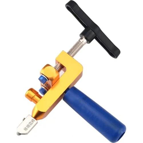 2 in 1 Glass Cutter Comfortable Hand Grip Tile Cutter Ceramic Tile Glass Divider Opener Breaker Carbide Cutting Tip