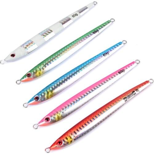 5pcs/Set Metal Jigging Lead Alloy Fishing Lures 7g/10g/14g/17g/21g/28g/40g/60g/80g/100g Artificial Sea Hard Baits Fishing Tackle