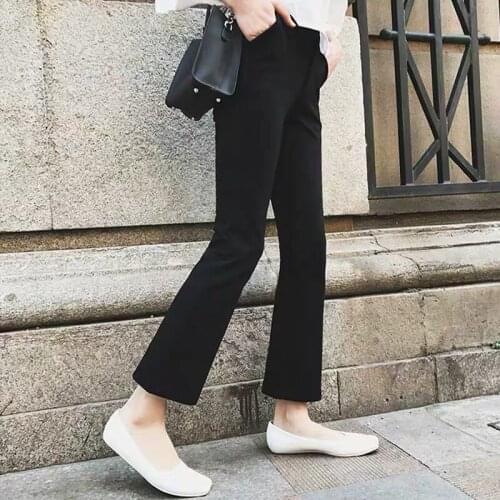 Maternity Trousers Wear Nine-Point Trousers In Spring And Autumn Casual Fashion Tide Mother Loose Broad Leggings Bottom