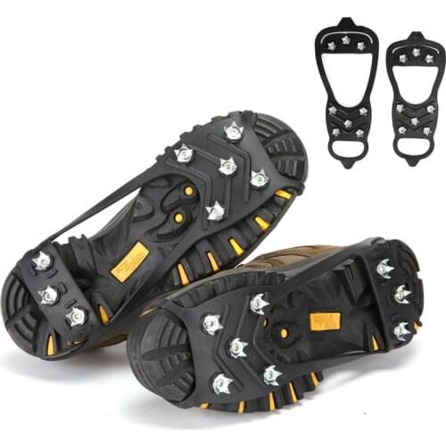 1 Pair Professional Climbing Crampons 8 Studs Anti-Skid Ice Snow Camping Walking Shoes Spike Grip Winter Outdoor Equipment