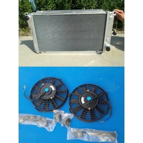 Aluminum Radiator & 2*FANS For Ford EF EF2 EL NF NL DF DL Falcon Fairline Fairmont new performance