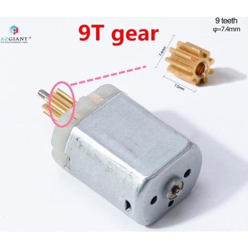 AZGIANT 9 teeth (7.4*7.5mm) 11 teeth (6.5*6mm) copper gear for car trunk door lock motor for Ford fusion boot hatchback pinion