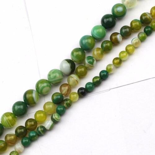 Natural green sardonyx/ agates beads natural stone beads DIY spacer beads for jewelry making strand 15"