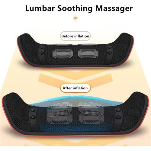 Electric Vibration Lumbar Spine Traction Massager Adjustable Heating Sooth Muscle Relax Waist Correct Lumbar Disc Herniation