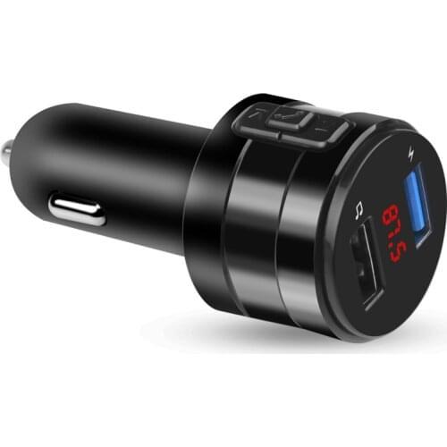 KEBIDU Bluetooth 4.2 FM Transmitter Modulator Car Kit 3.1A Dual USB Car Charger Handsfree Wireless Bluetooth Car MP3 Player