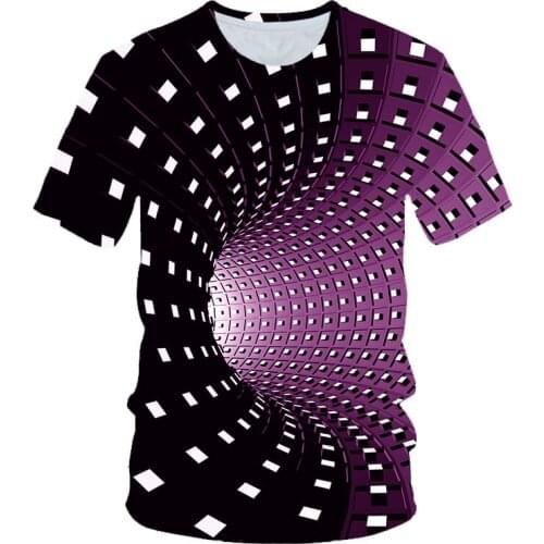 Fashionable Mens 3D Vortex T-shirt Summer print men short sleeve2021Outerwear T shirts hot selling high-quality o-neck t-shirt