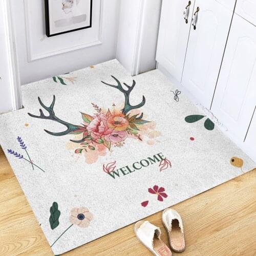 Idyllic Flowers DIY Into The Door Mat Plastic PVC Entrance Door Mats Home Decoration Indoor Outdoor Mats Carpet