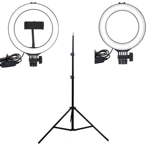 Photography LED Selfie Ring Fill Light KitDimmable Camera Phone Lamp With Stand Tripod For Makeup Video Live Studio