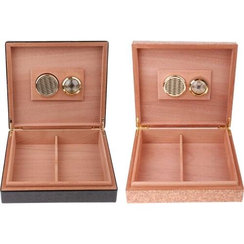 Spanish Cedar Wood Cigar Humidor Case W/ Humidifier Hygrometer Cigar Box