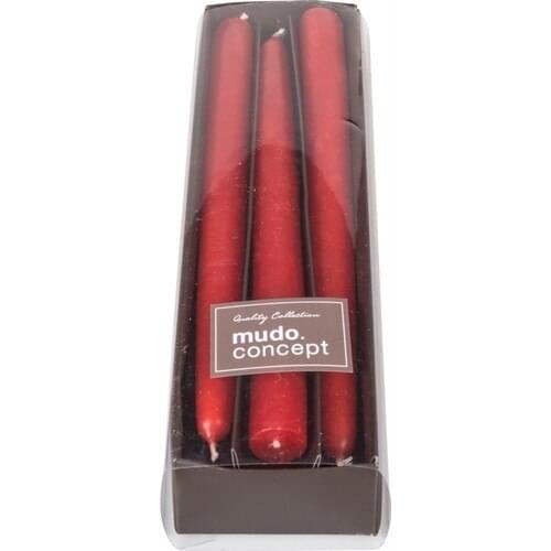 Mudo Concept 6Lı Stick Candle Red 25 cm