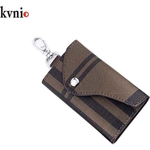 KVNIO Top Quality Fashion Key Wallet 6 Keychain Bag Housekeeper Holders Key Wallets For Men and Women Key Organizer Slim