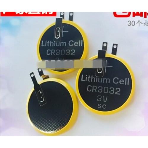 2PCS CR3032 3V Solder Foot Button Battery Lithium Electronics CR 3032