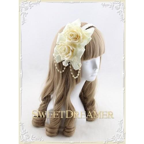 Handmade CLA Lolita Cute Hairband Big Flower Angles Love All Match Headband