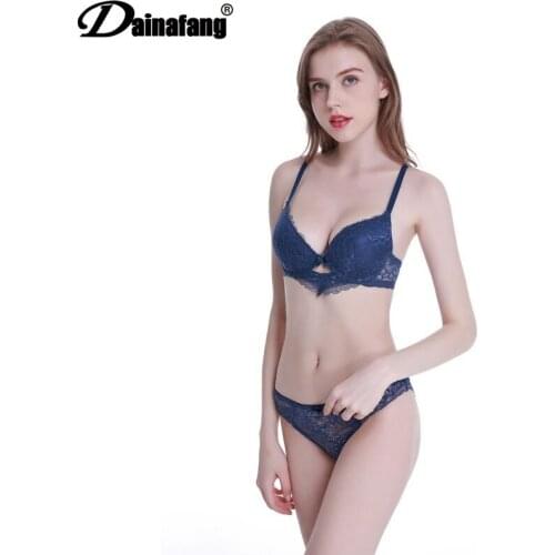 New Push Up Bras and Panty Set Slimgirl Large Size Health Lace Underwear ABCDE Cup Bra & Brief Sets Sexy Lingerie Feminina