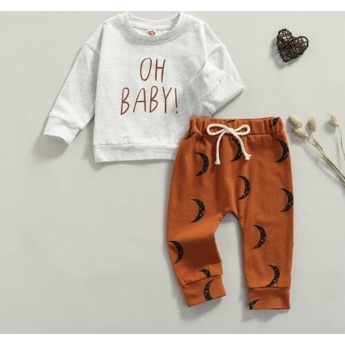 Baby Boys Fall Outfits Long Sleeve T-Shirt Tops and Long Pants Clothes Set Toddler Infant Sweatsuits