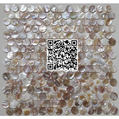 Penny Shell Mosaic Tile Natural Mother Of Pearl Kitchen Shower Back Splash Bath Wall Cladding Decorative Wall tile