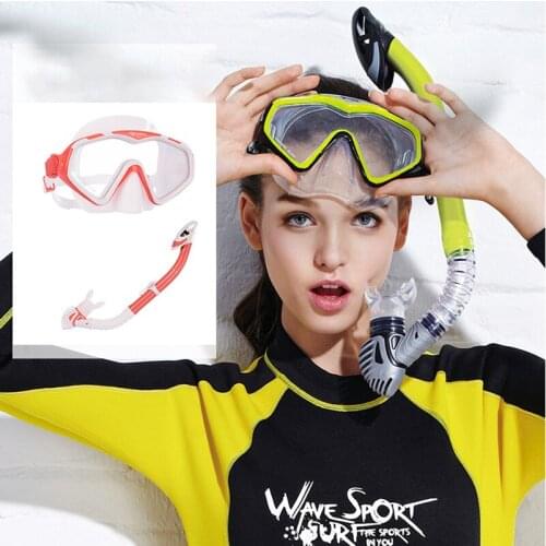 Professional Snorkel Diving Mask and Snorkels Anti-Fog Goggles Glasses Diving Swimming Easy Breath Tube Set Snorkel Mask