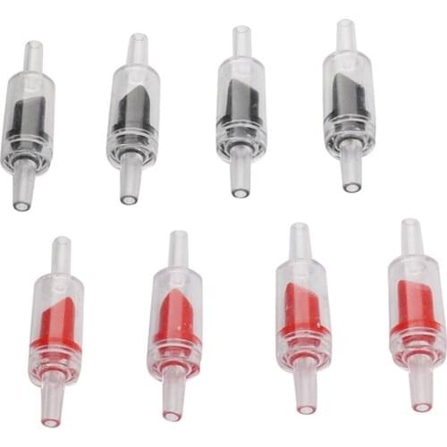 Garden Irrigation 4mm One Way Check Valve Connector Aquarium Fish Tank Plastic Non-Return Valve Water Pump Accessories 50 Pcs