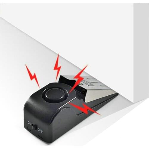 120dB mini home wedge burglar alarm security wireless door stop alarm womens childrens hotel apartment anti-wolf safety tools