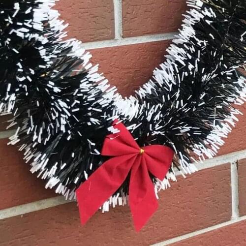 2M Christmas Decoration Bar Tops Ribbon Garland Xtmas Tree Christmas Decor White Dark Green Cane Tinsel Xmas Noel Supplies