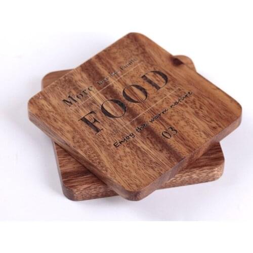 Thicker Wood Coasters Placemats Decor Square Round Heat Resistant Drink Mat Home Table Tea Coffee Cup Pad Harajuke Coffee New
