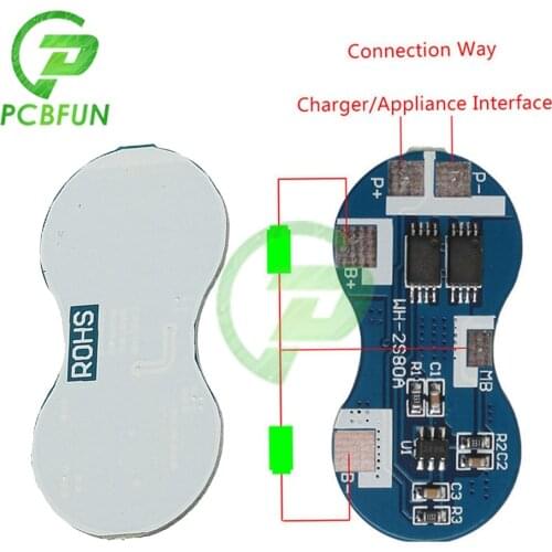 2S 2 Series 18650 Li-ion Lithium Battery Charger Charging Protection Board 4A 7.2V 7.4V Short-circuit Protection Auto Recovery