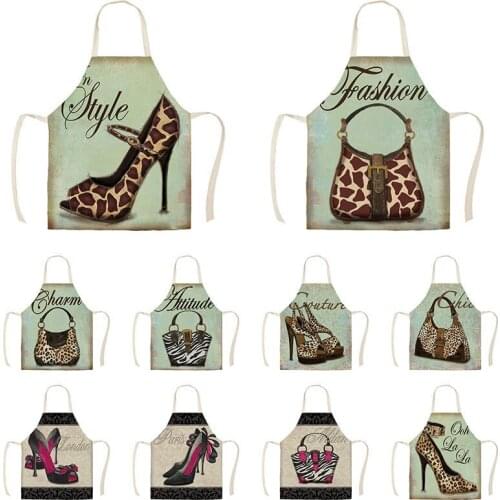 Lady Bag Decorative High Heels Kitchen Aprons Unisex Dinner Party Cooking Funny Pinafore Cleaning Apron WQC284